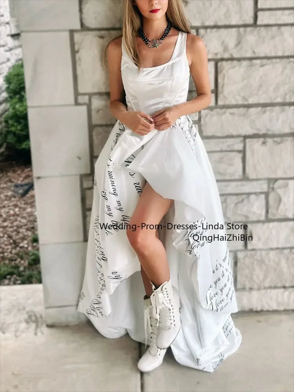 Elegant Short Front Long Back Evening Dresses for Women